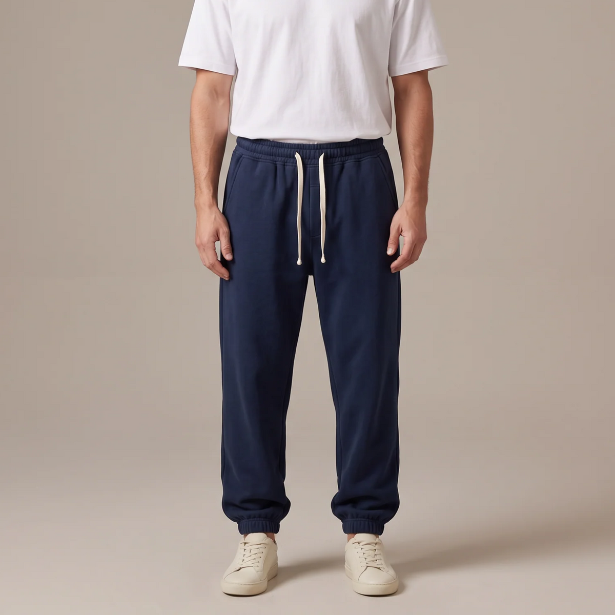 Men's cuffed joggers in navy