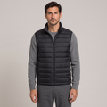 Men's slim layering down gilet in black