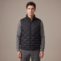 Men's reversible down gilet in black