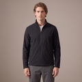 Men's stretch water repellent windbreaker in black