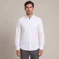 Men's European cut oxford shirt in white