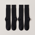 Men's merino wool socks, two pair pack in black