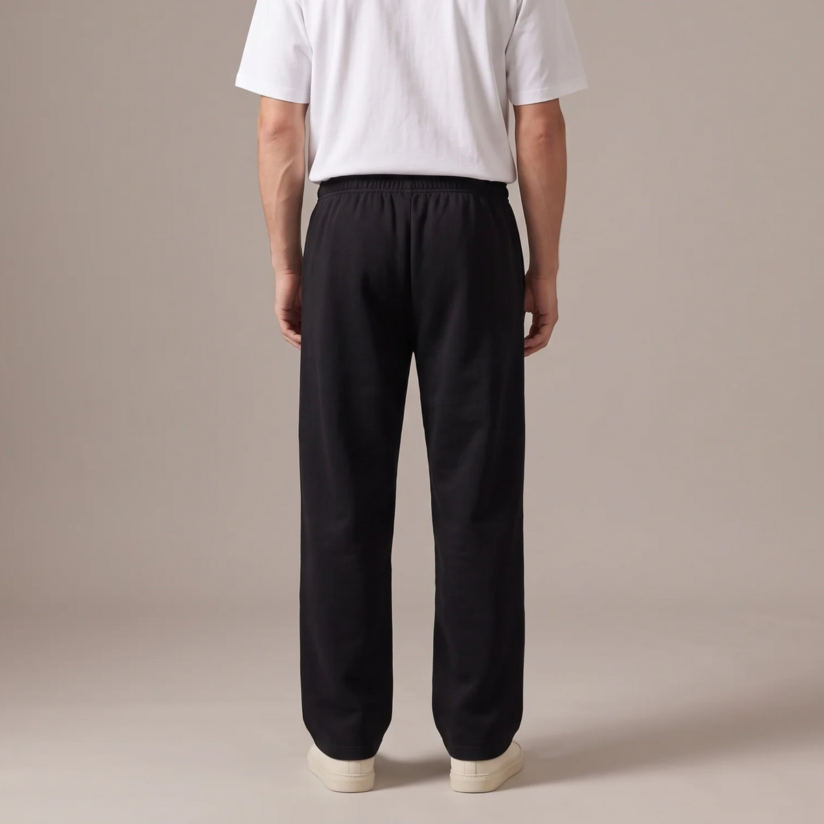 Back view of the heavyweight joggers in black