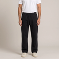 Men's straight leg cotton joggers in black